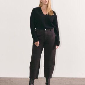 Everlane Black Barrel Leg Jeans - The Utility Barrel Pant - Size 4